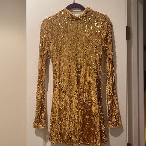 Balera Gold Sequin Dance Costume Adult Small (SA)